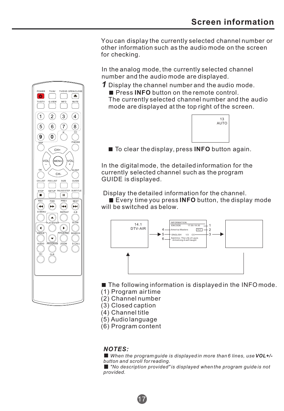 Screen information | haier TCR20 User Manual | Page 18 / 48