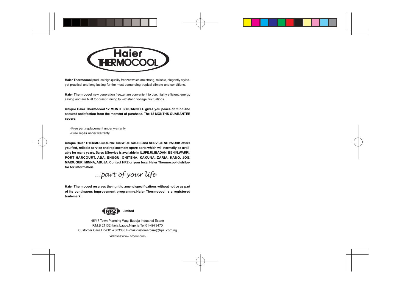 haier THERMOCOOL HF-250 User Manual | Page 6 / 6