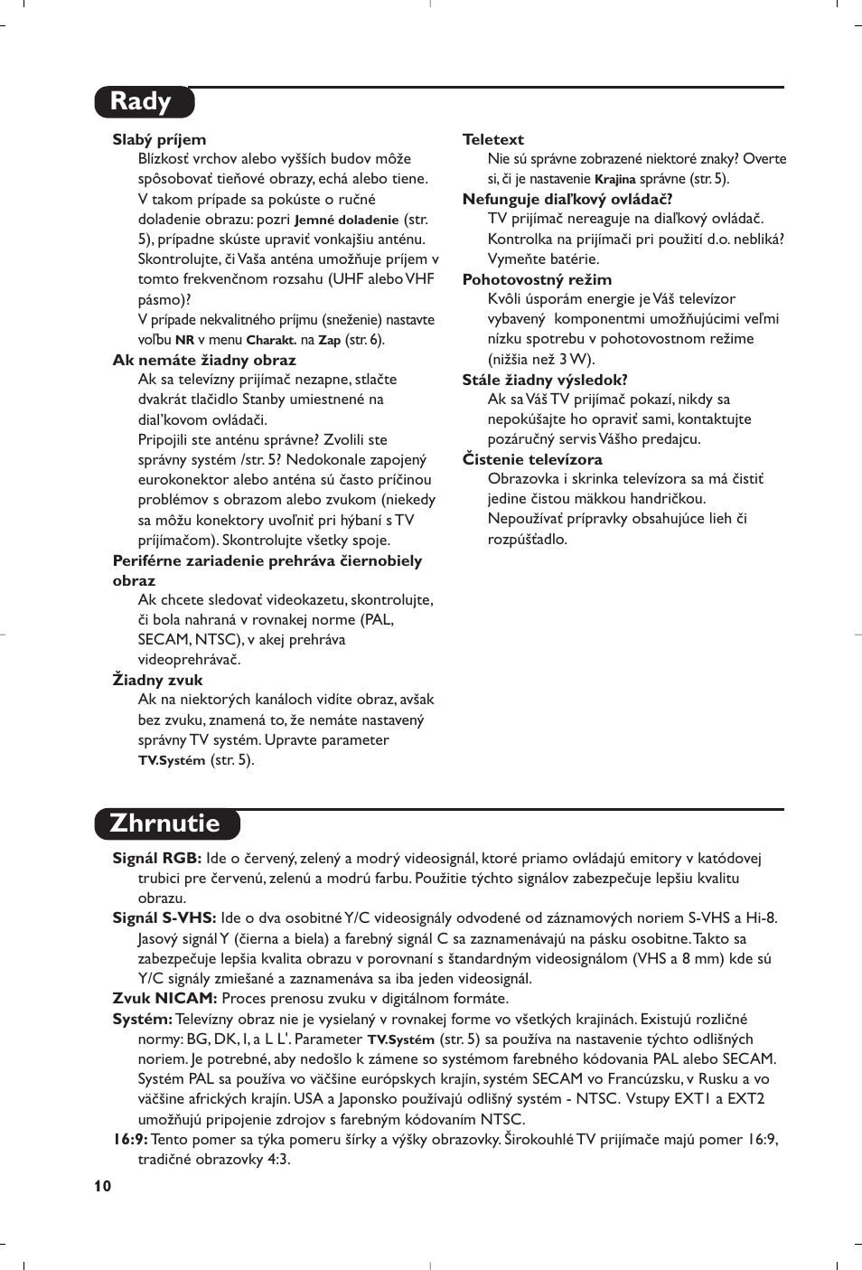 Rady zhrnutie | Philips 28PW6618 User Manual | Page 72 / 84