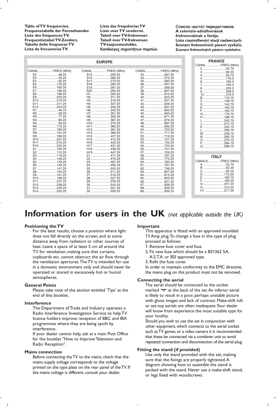 Information for users in the uk, Not applicable outside the uk) | Philips 28PW6618 User Manual | Page 83 / 84