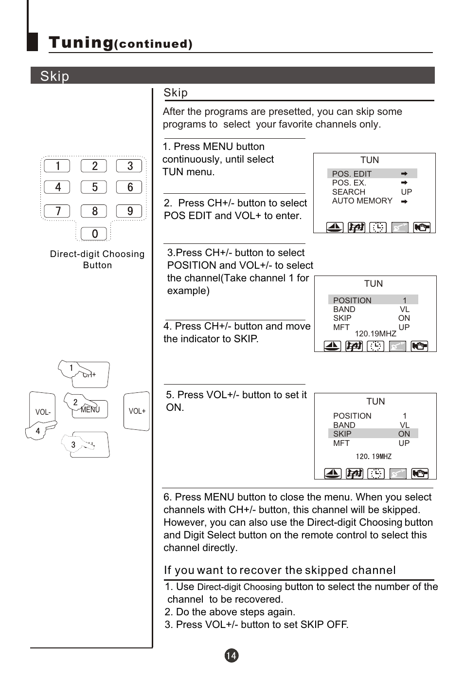 Т³гж 15, Tuning, Skip | haier 29FA18 User Manual | Page 15 / 31