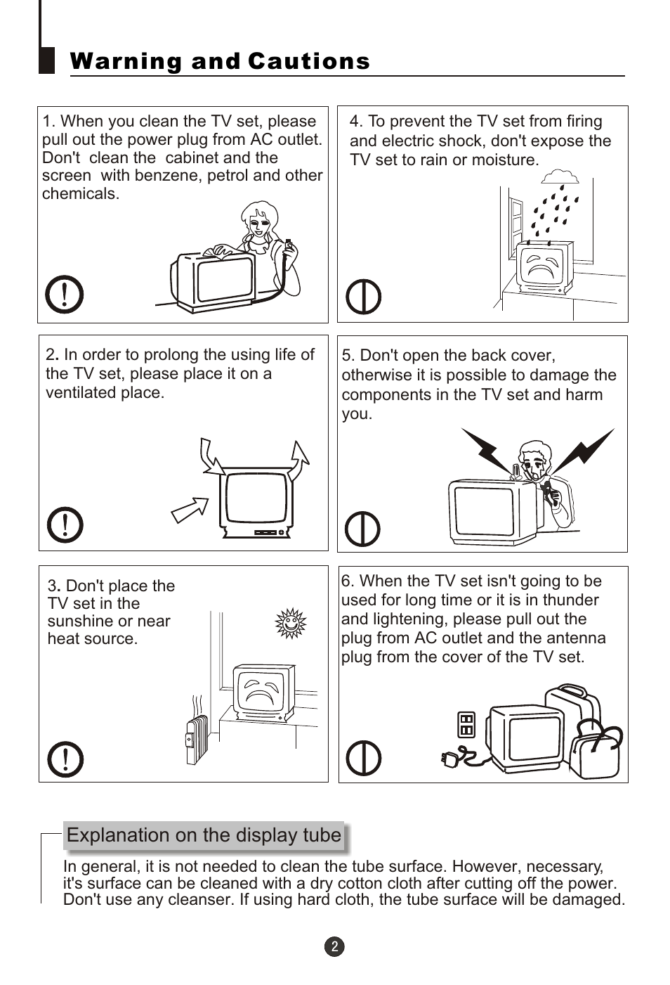 Т³гж 3, Warning and cautions | haier 29FA18 User Manual | Page 3 / 31