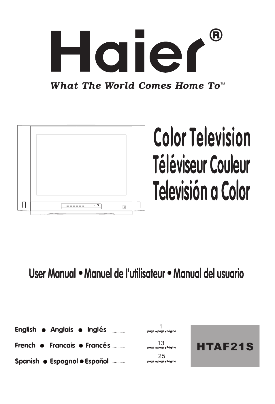 haier HTAF21S User Manual | 38 pages