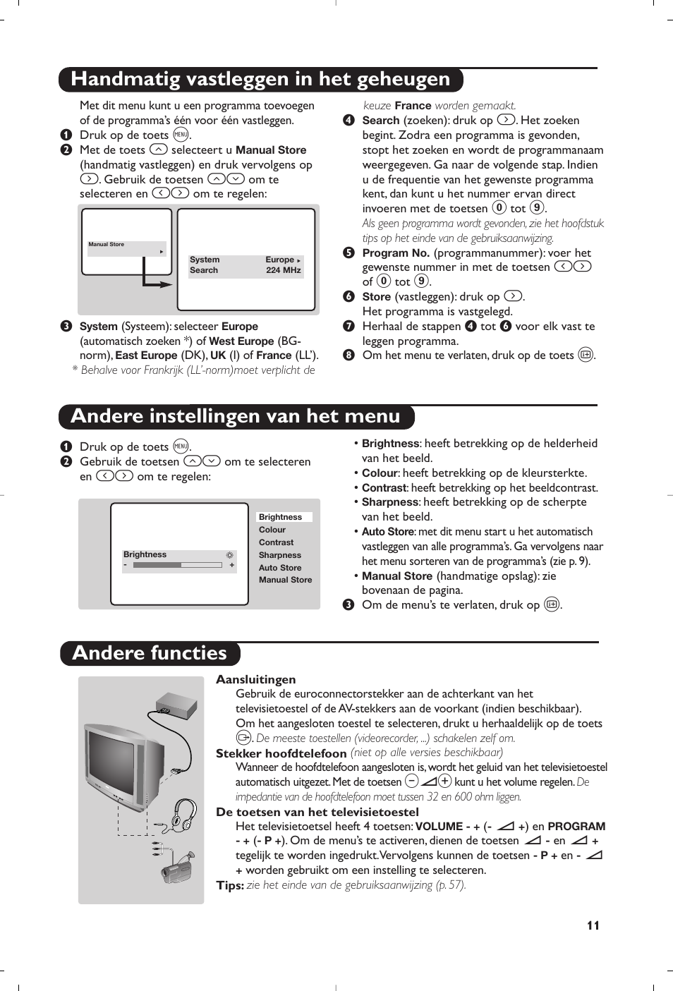 Andere functies | Philips 14PT1356 User Manual | Page 11 / 64