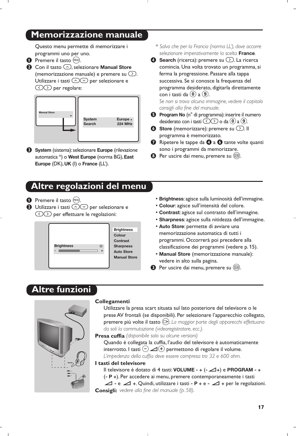 Altre funzioni | Philips 14PT1356 User Manual | Page 17 / 64