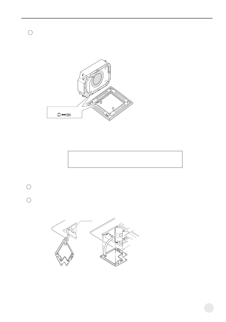 Installation procedure, Install the decorative panel, Installation of air inlet grille and corner cover | 1)install the air inlet grille, 2)install the corner cover on the corner | haier AB212BCBAA User Manual | Page 35 / 38