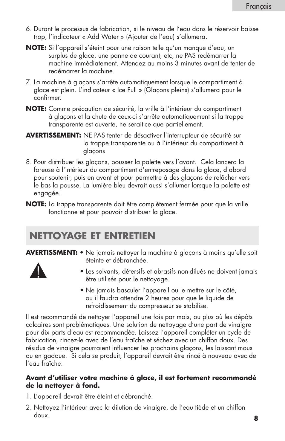 Nettoyage et entretien | haier HPIMD25B User Manual | Page 20 / 36