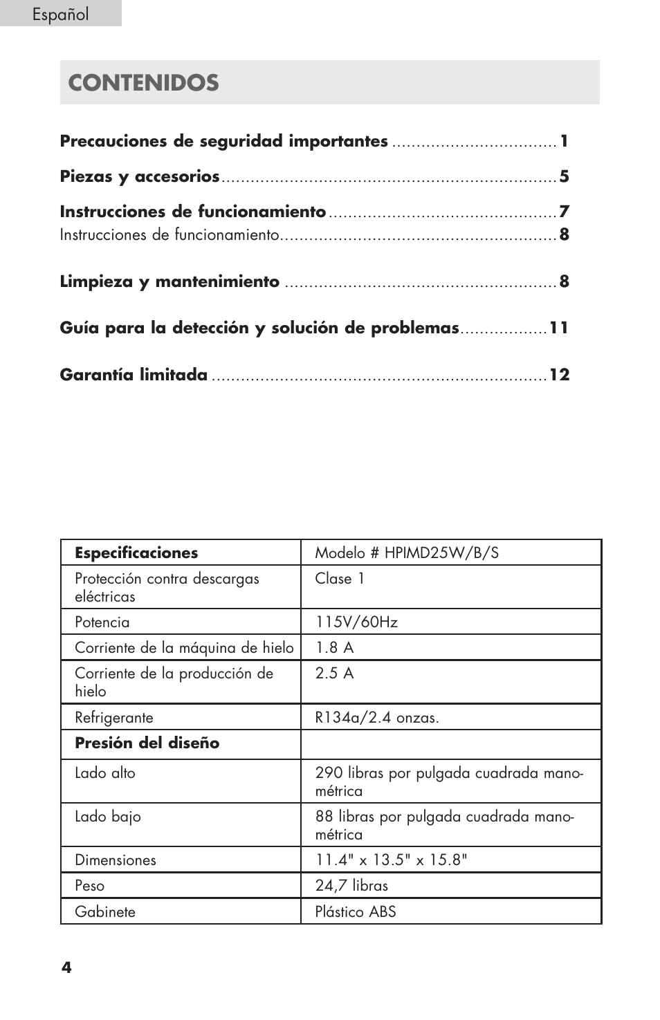 haier HPIMD25B User Manual | Page 27 / 36