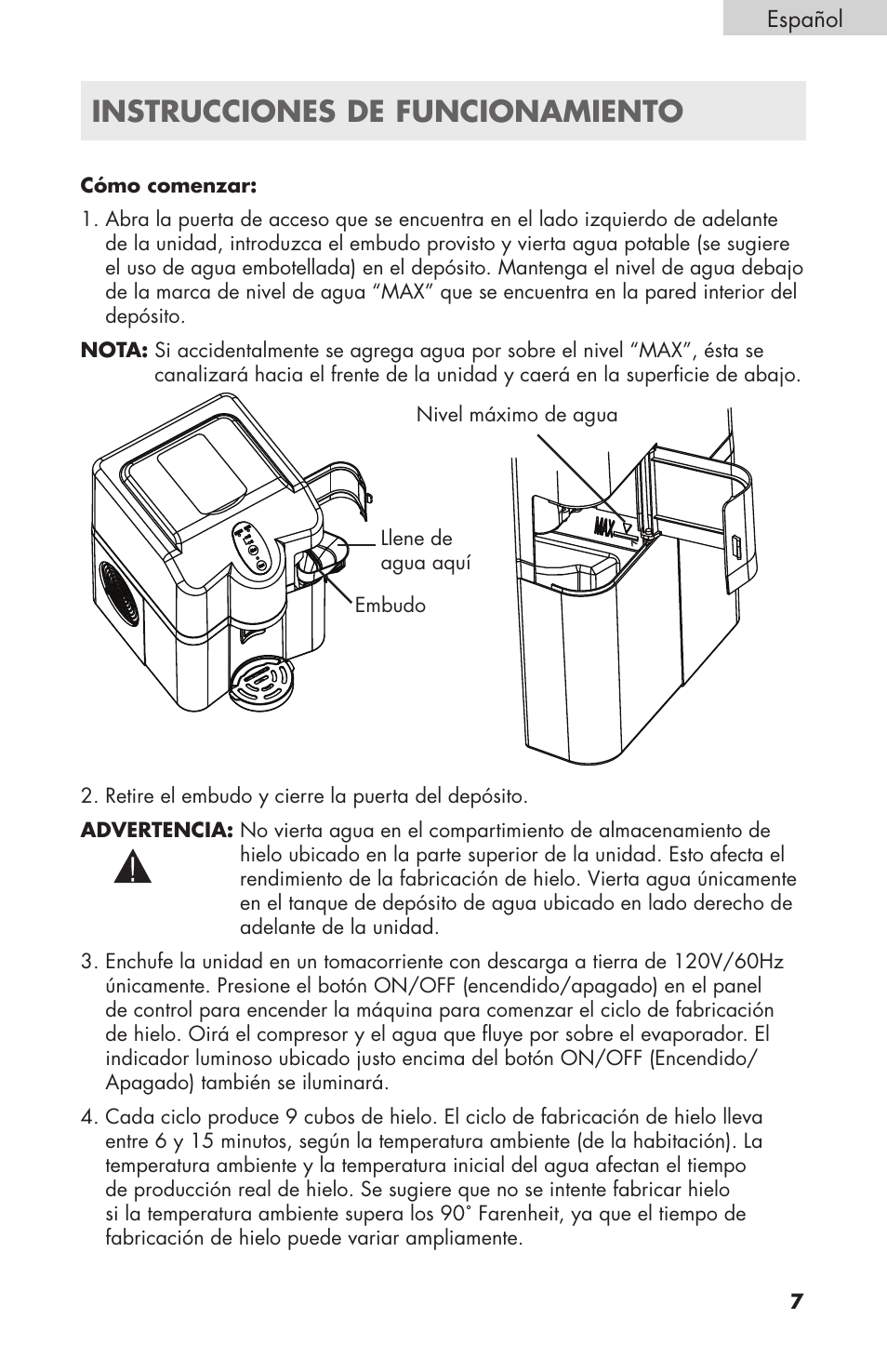 Instrucciones de funcionamiento | haier HPIMD25B User Manual | Page 30 / 36
