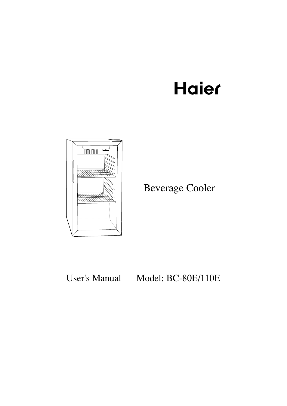 haier BC-80E/110E User Manual | 15 pages