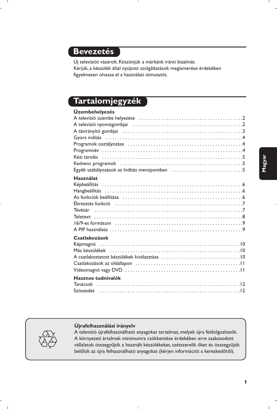 Bevezetés tartalomjegyzék | Philips 32PW8819 User Manual | Page 39 / 112