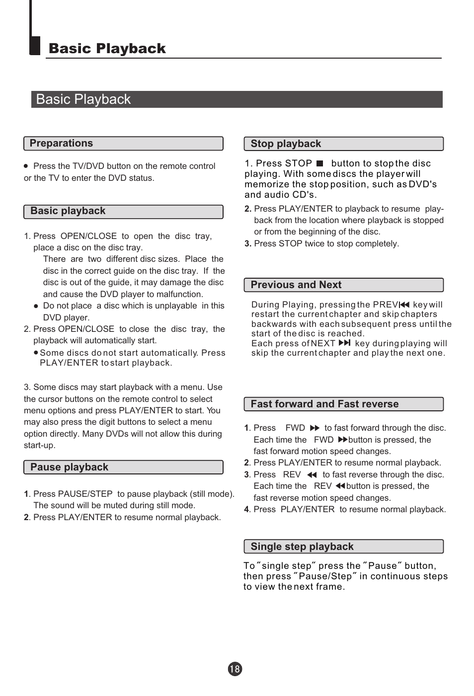 Basic playback | haier DTA-1486 User Manual | Page 19 / 64