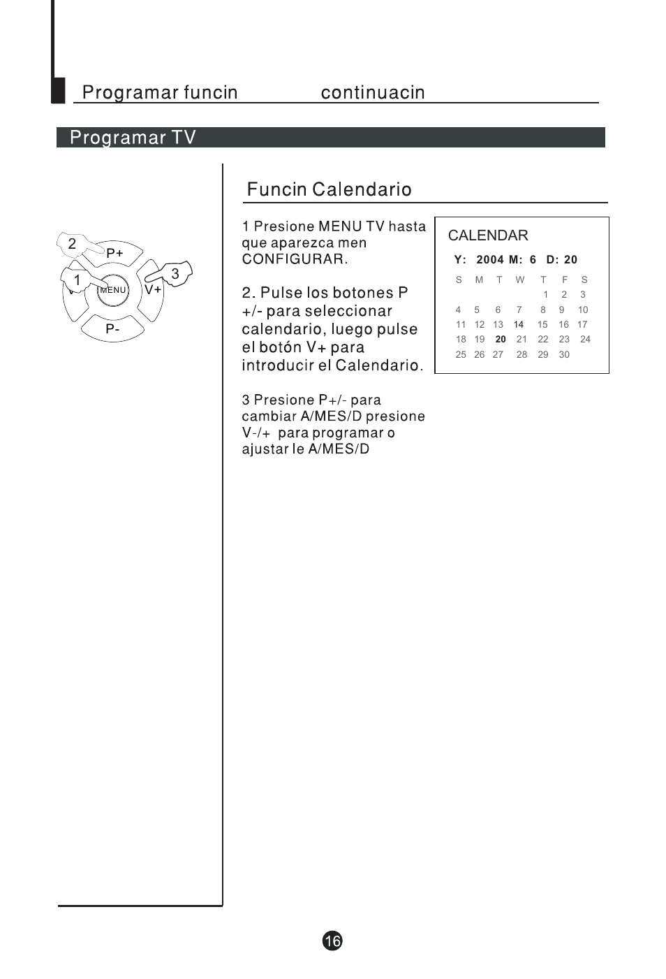 Calendar | haier DTA-1486 User Manual | Page 49 / 64