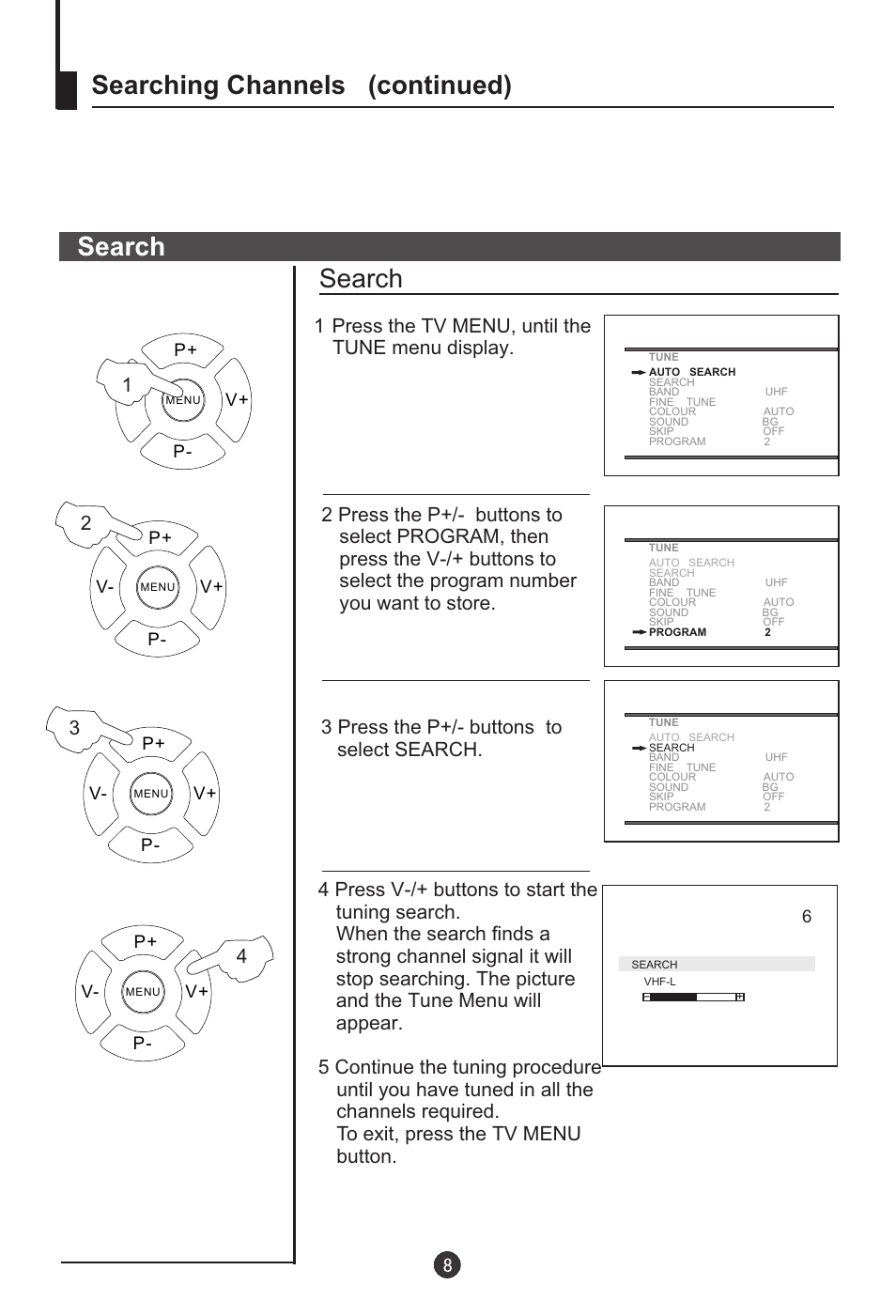 Searching channels (continued) search search | haier DTA-1486 User Manual | Page 9 / 64