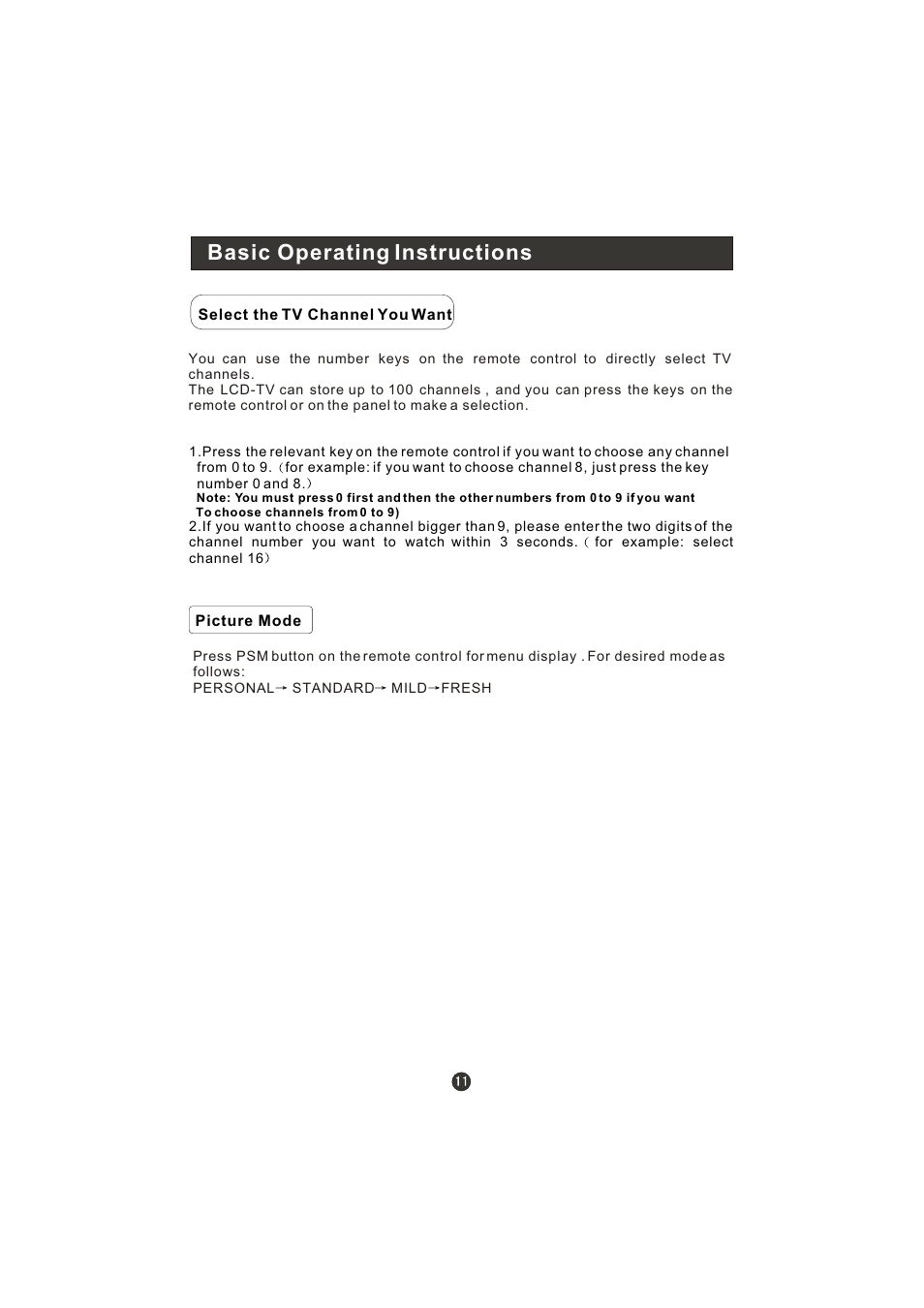 Basic operating instructions | haier WL22T1 User Manual | Page 13 / 27