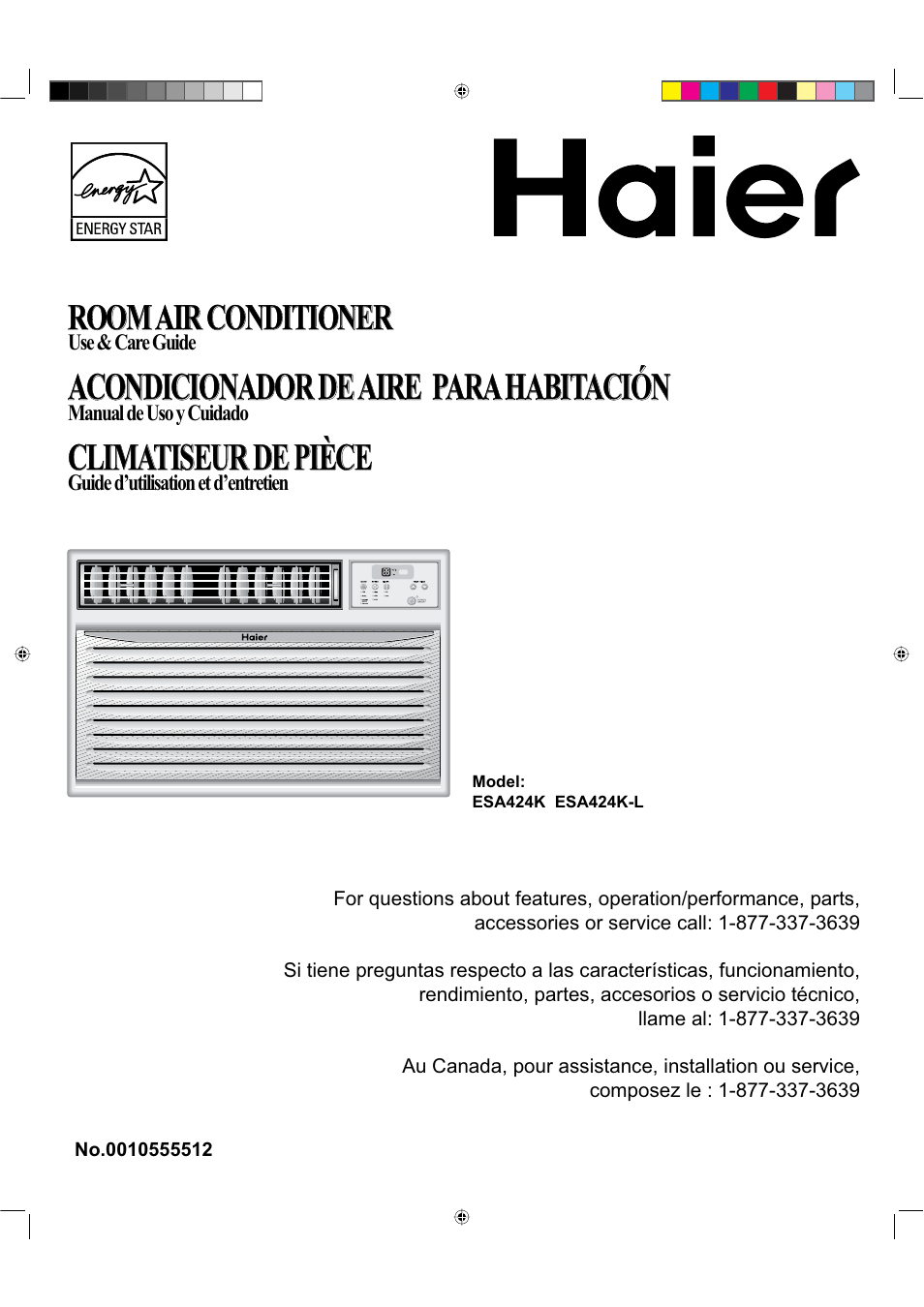 haier ESA424K-L User Manual | 44 pages