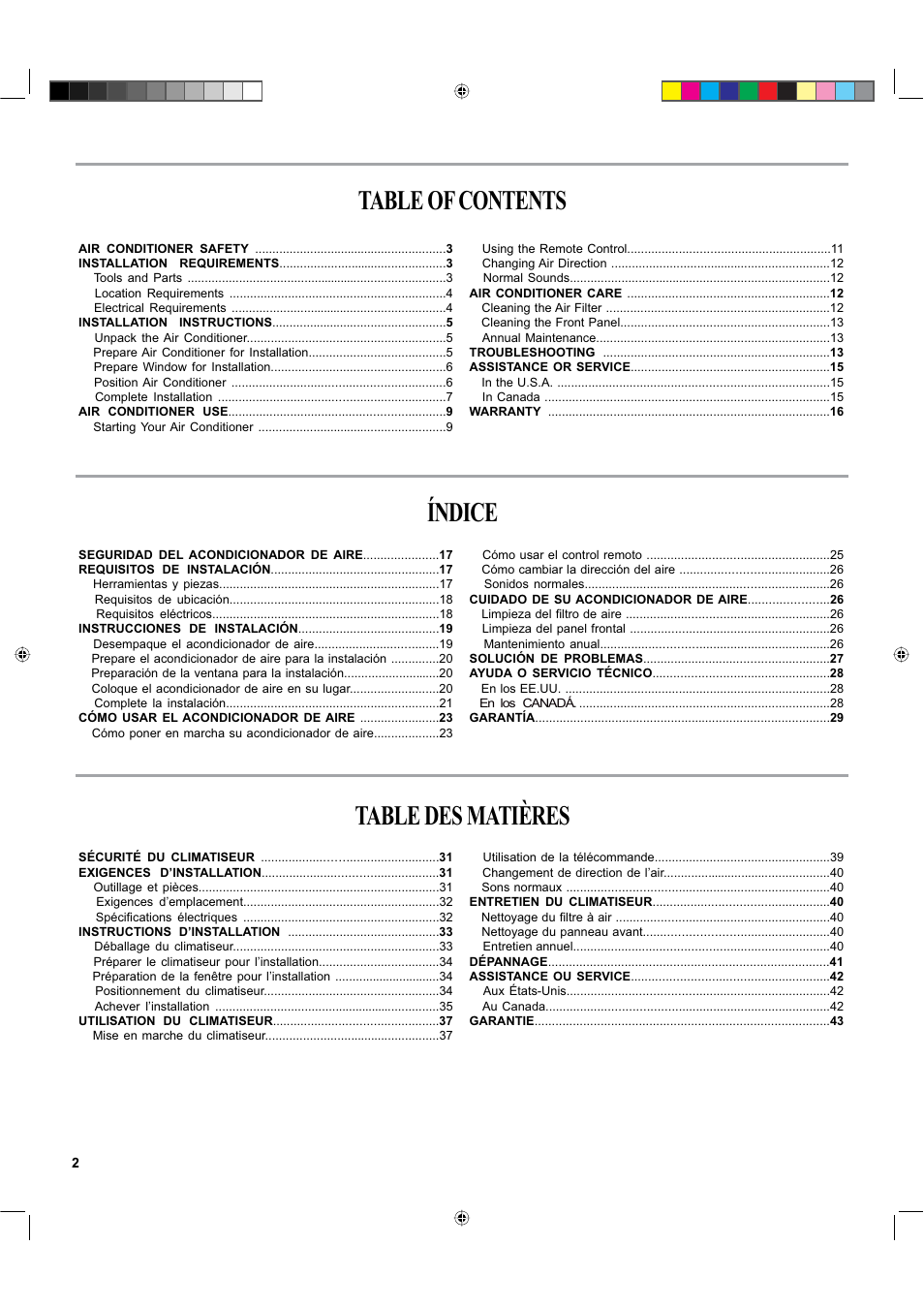 haier ESA424K-L User Manual | Page 2 / 44