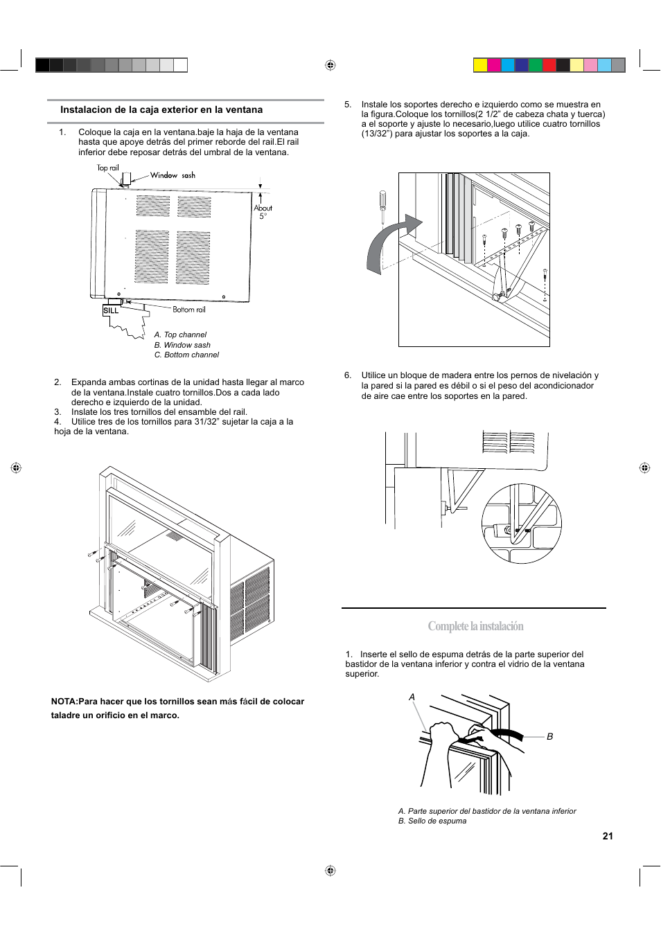 Complete la instalación | haier ESA424K-L User Manual | Page 21 / 44