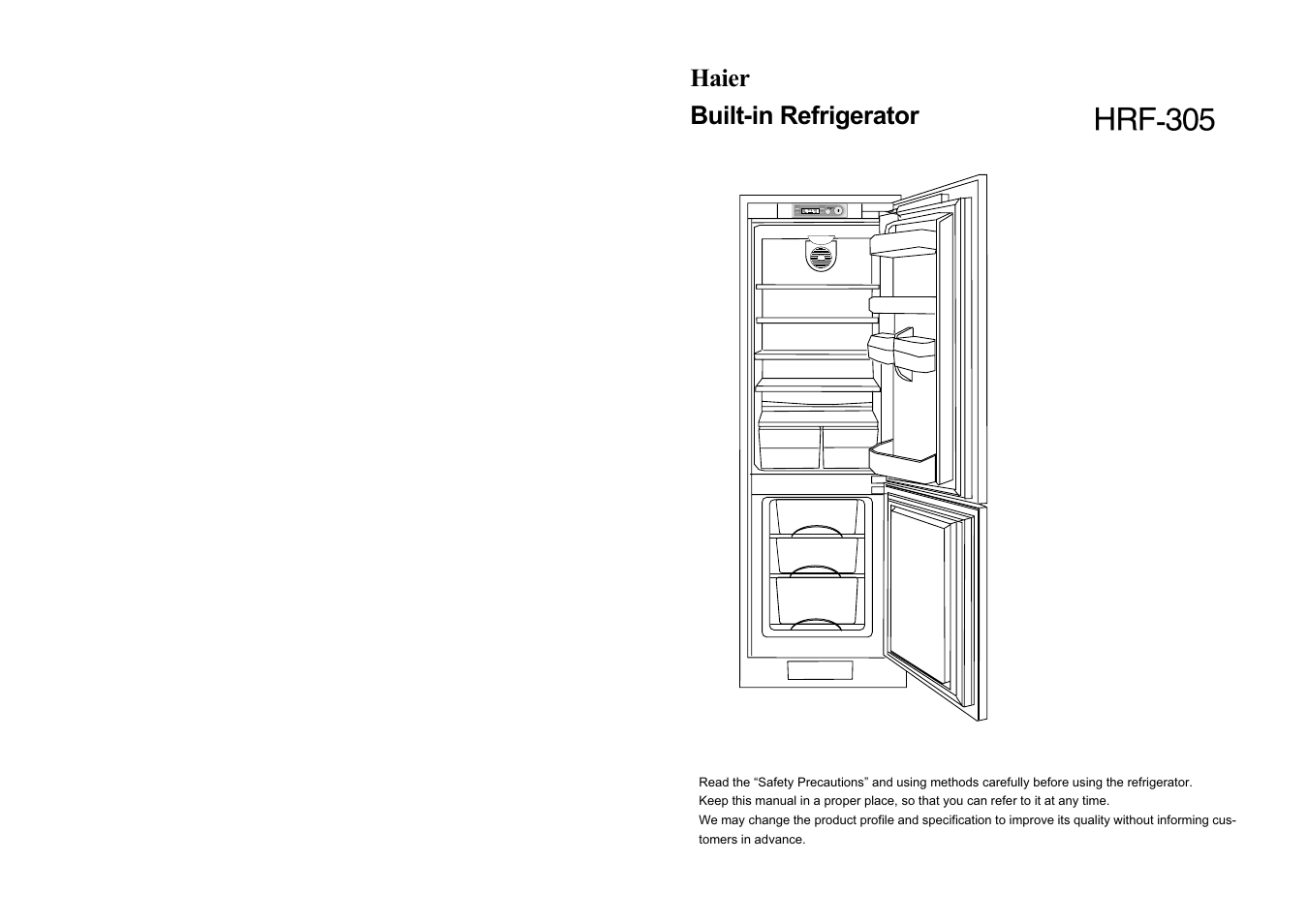 haier HRF-305 User Manual | 23 pages