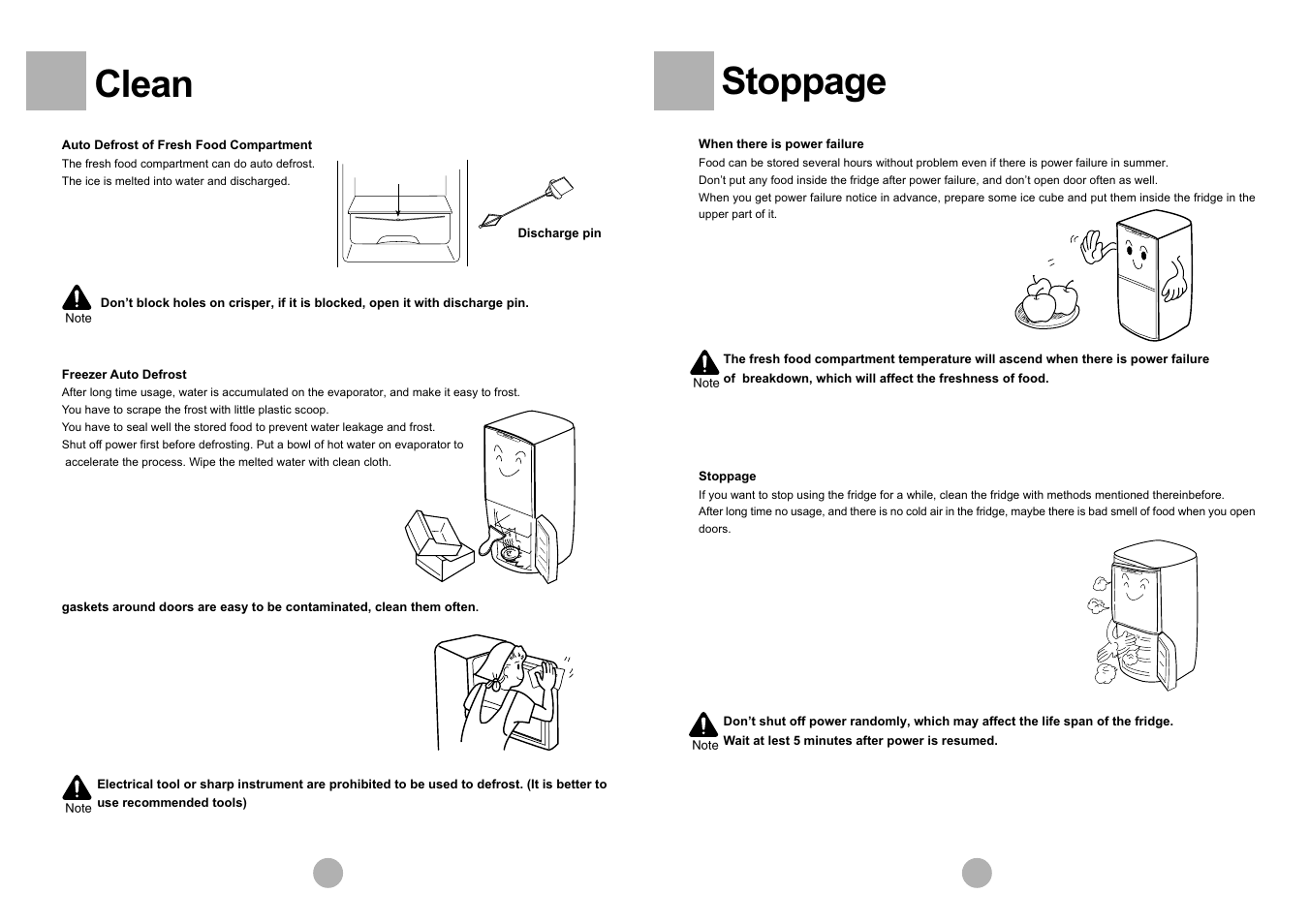 Stoppage clean, Haie r haier haier | haier HRF-305 User Manual | Page 13 / 23