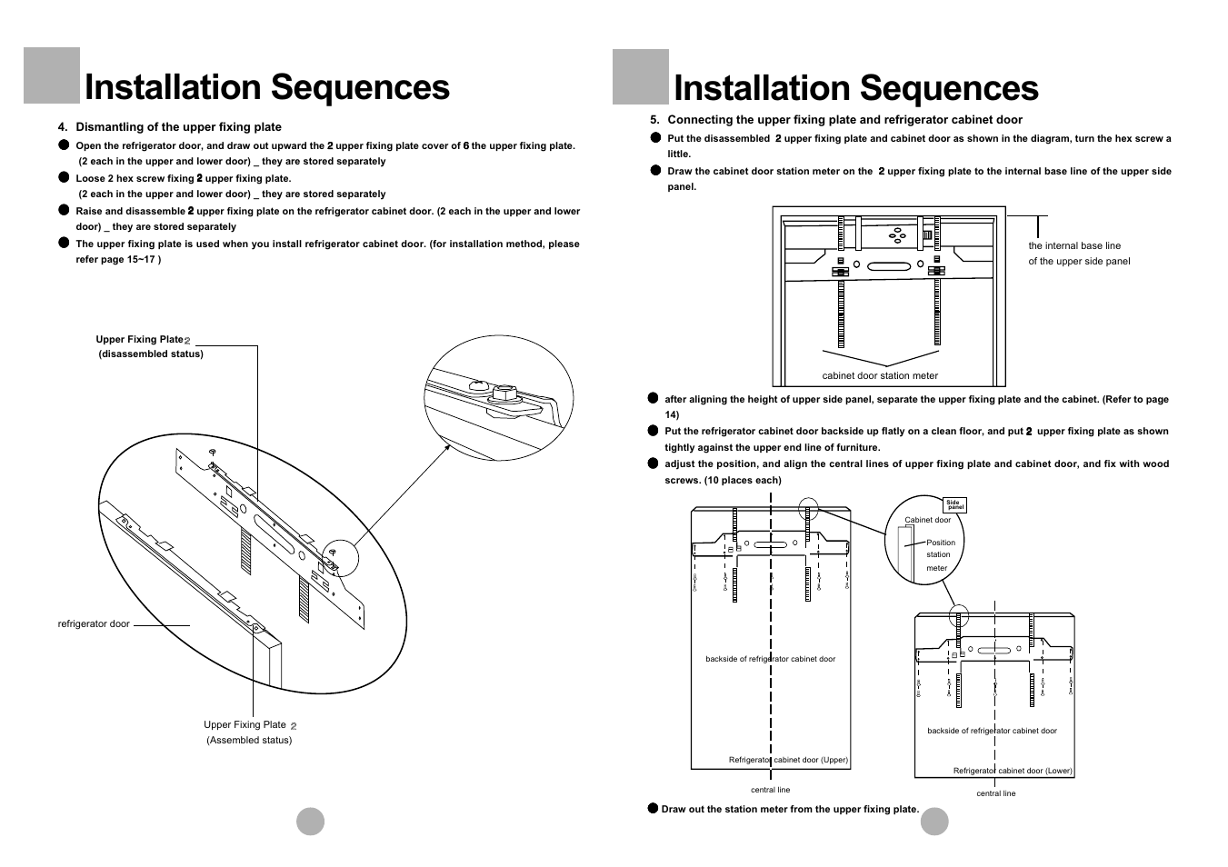 Installation sequences | haier HRF-305 User Manual | Page 20 / 23