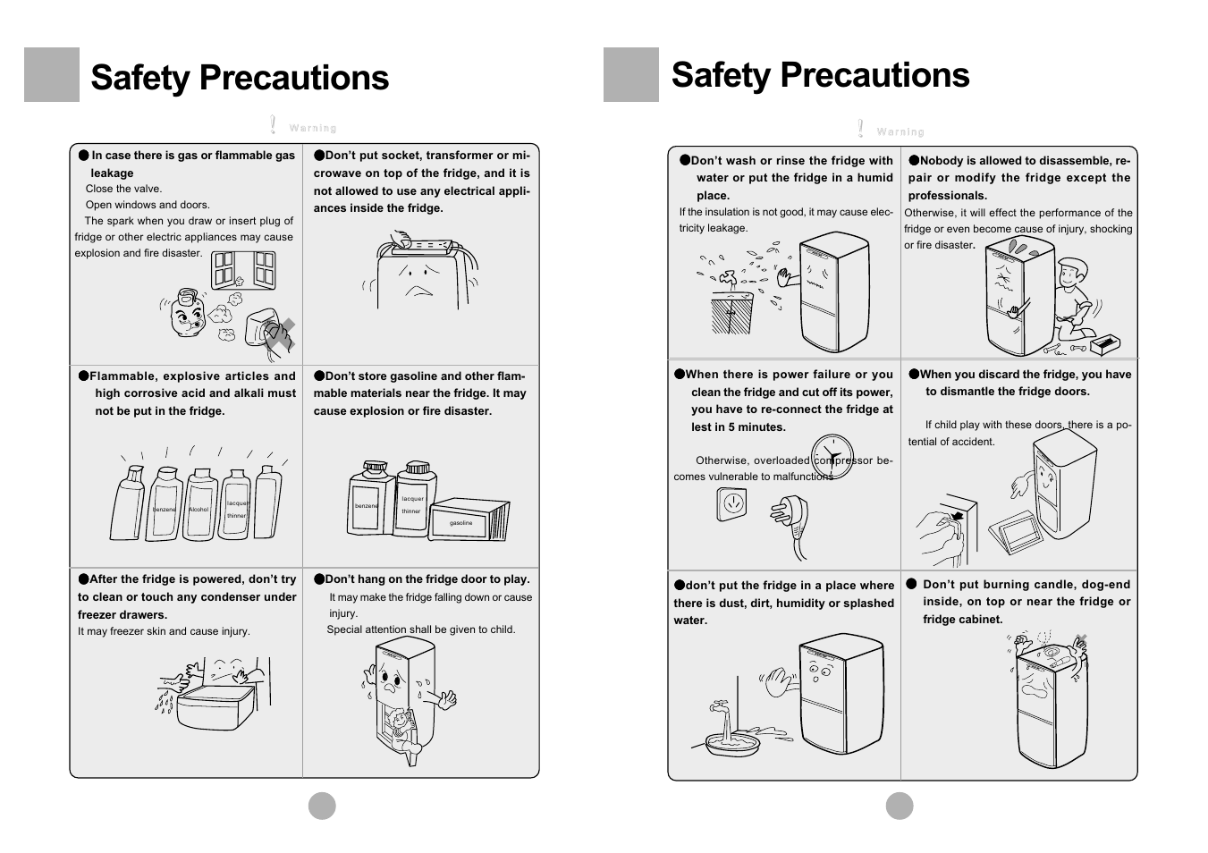Safety precautions, Haier hai er hai er h a ier haier haie r | haier HRF-305 User Manual | Page 3 / 23