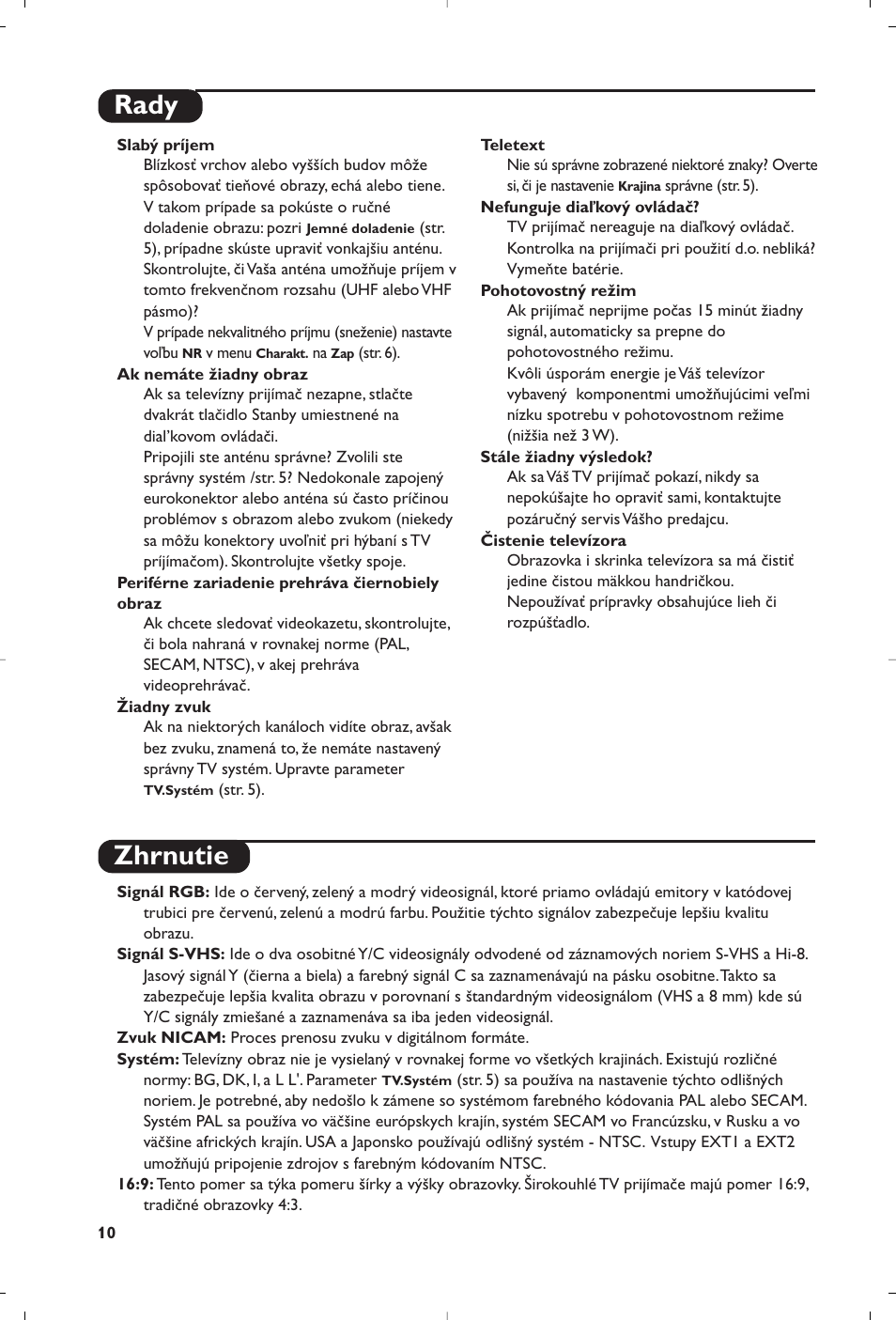 Rady zhrnutie | Philips 28PW6008 User Manual | Page 72 / 84