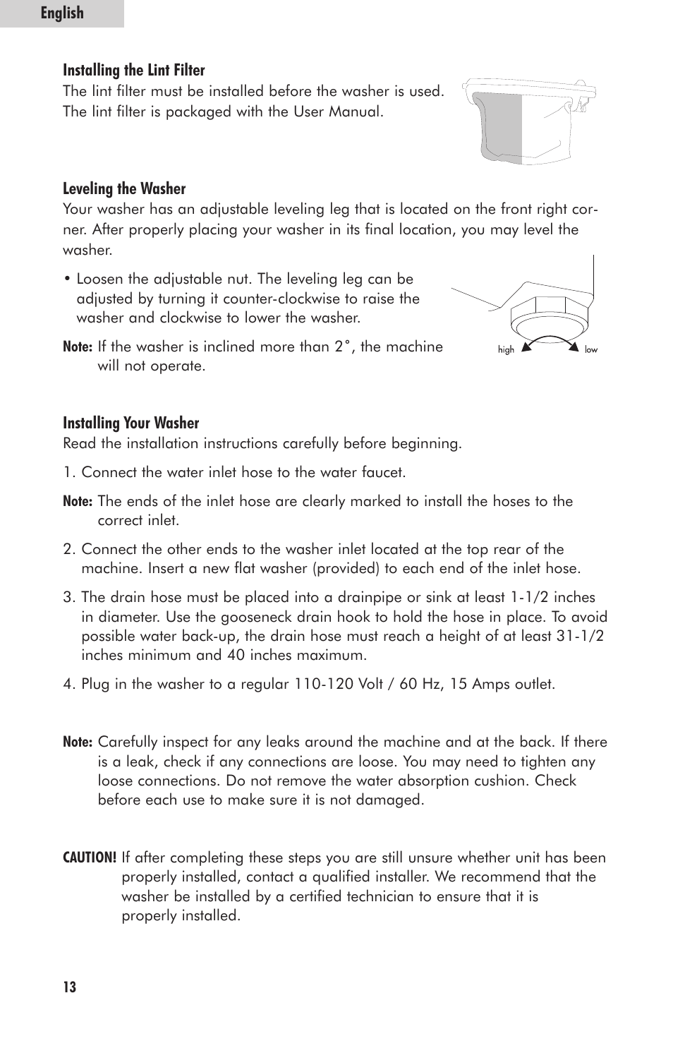 haier HLP23E User Manual | Page 14 / 21