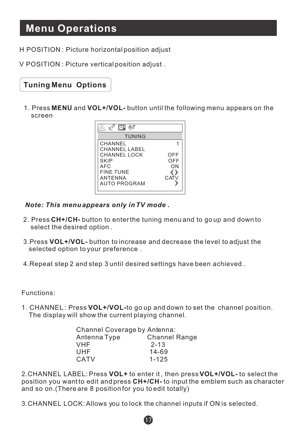 Menu operations | haier HLA15 User Manual | Page 20 / 27