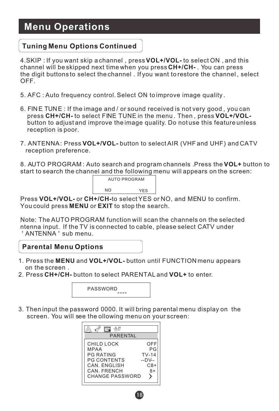 Menu operations | haier HLA15 User Manual | Page 21 / 27