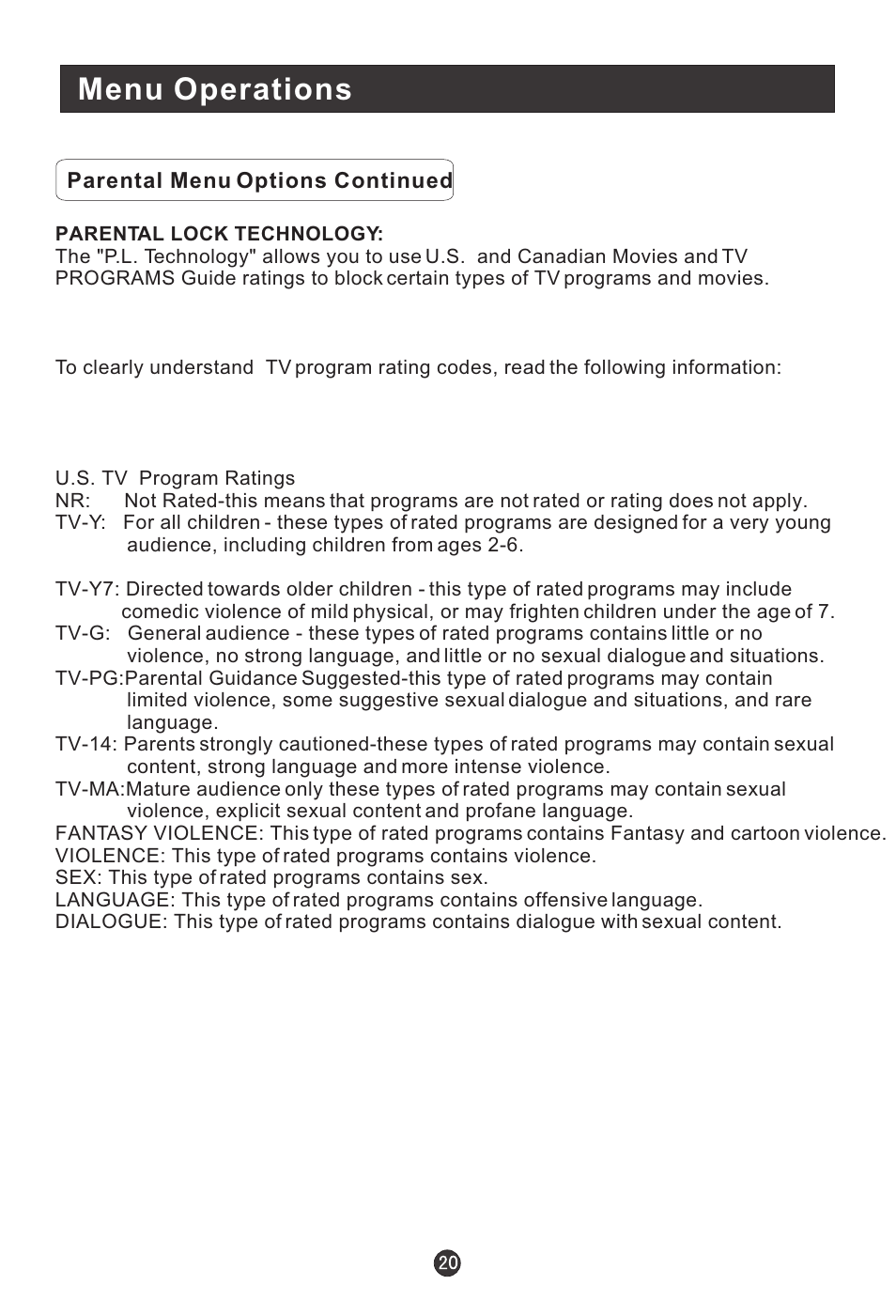 Menu operations | haier HLA15 User Manual | Page 23 / 27