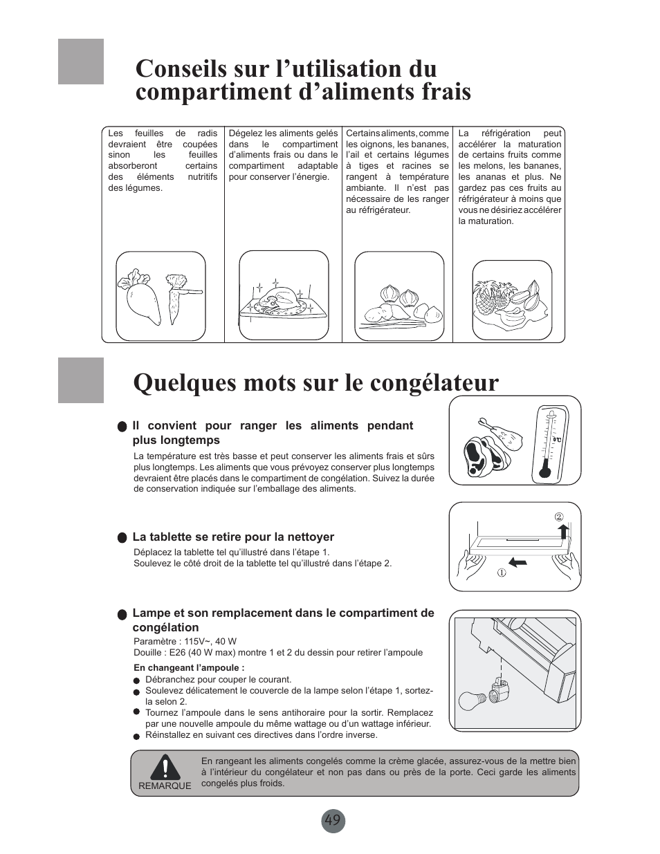 Quelques mots sur le congélateur | haier PRCS25SD User Manual | Page 50 / 96