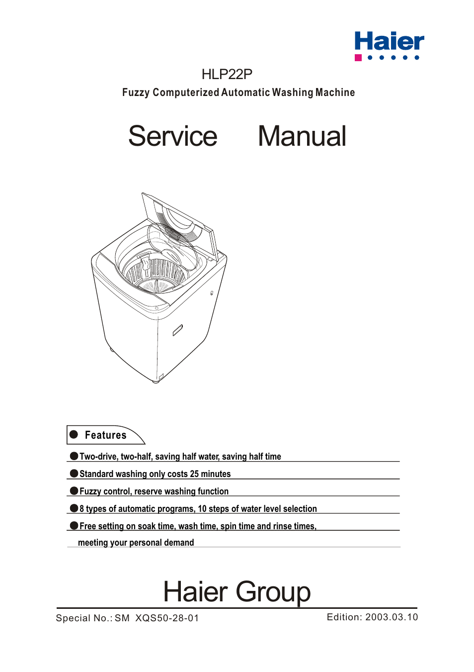 haier HLP22P User Manual | 4 pages