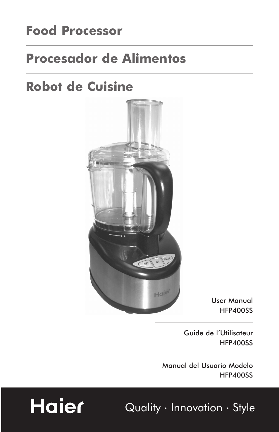 haier HFP400SS User Manual | 16 pages