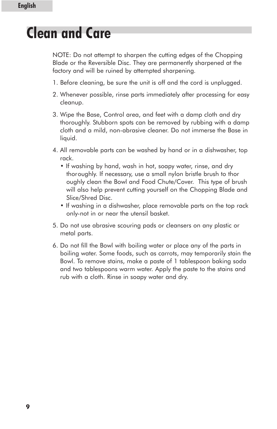 Clean and care | haier HFP400SS User Manual | Page 10 / 16