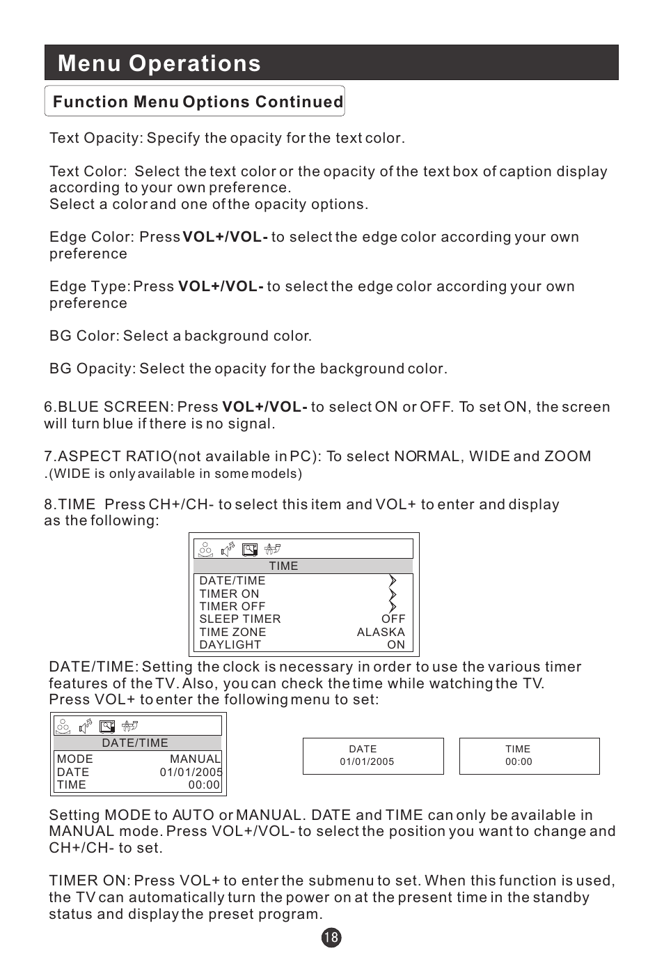 Menu operations | haier HLC15B User Manual | Page 23 / 42
