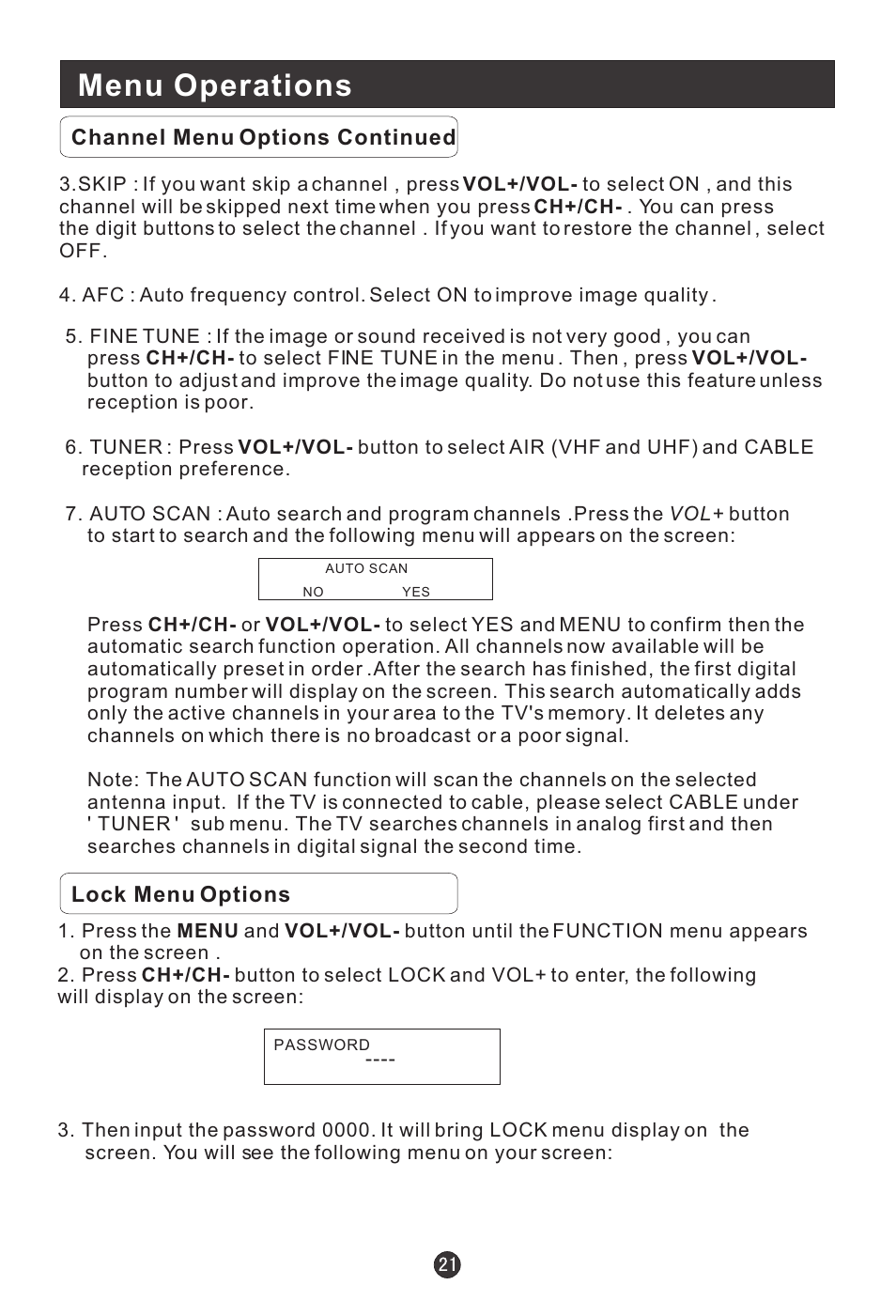 Menu operations | haier HLC15B User Manual | Page 26 / 42