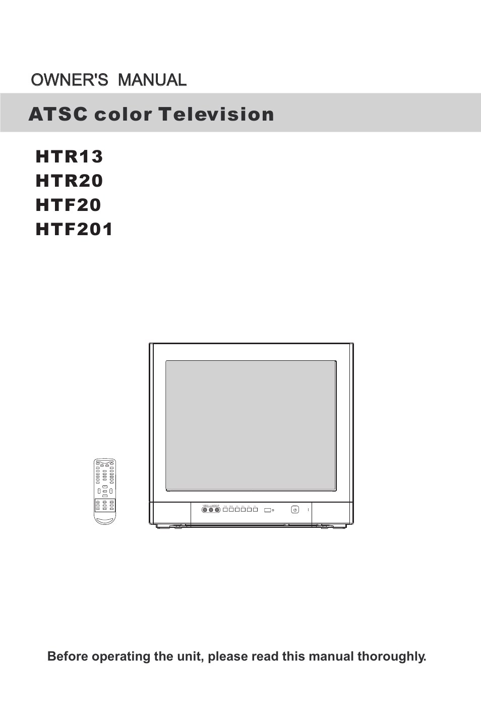 haier HTR20 User Manual | 80 pages