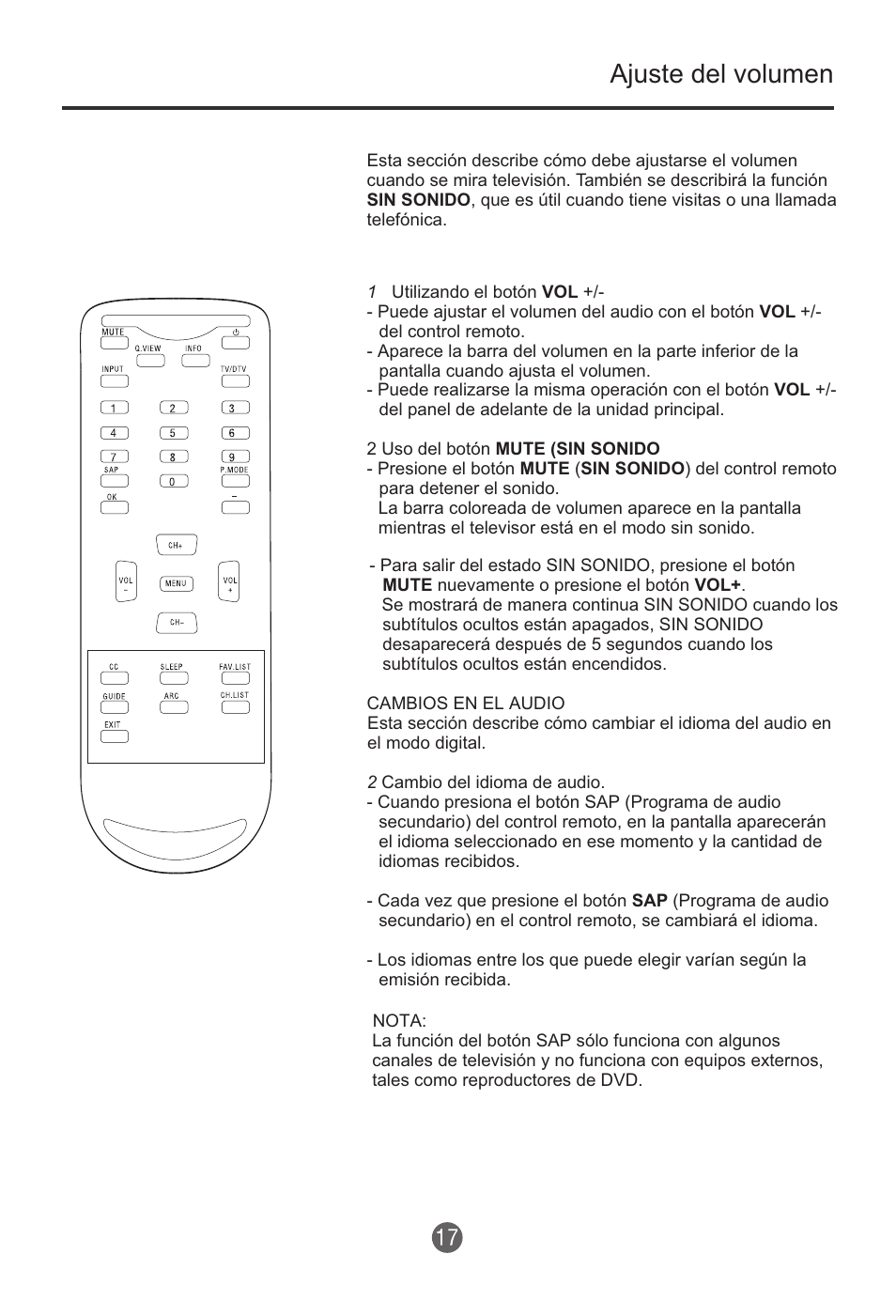 Ajuste del volumen | haier HTR20 User Manual | Page 58 / 80