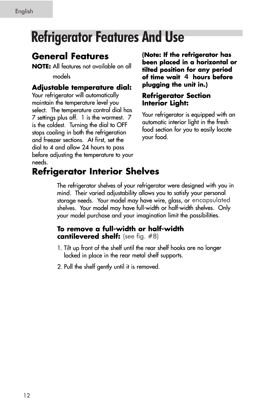 Refrigerator features and use | haier PRTS User Manual | Page 14 / 81