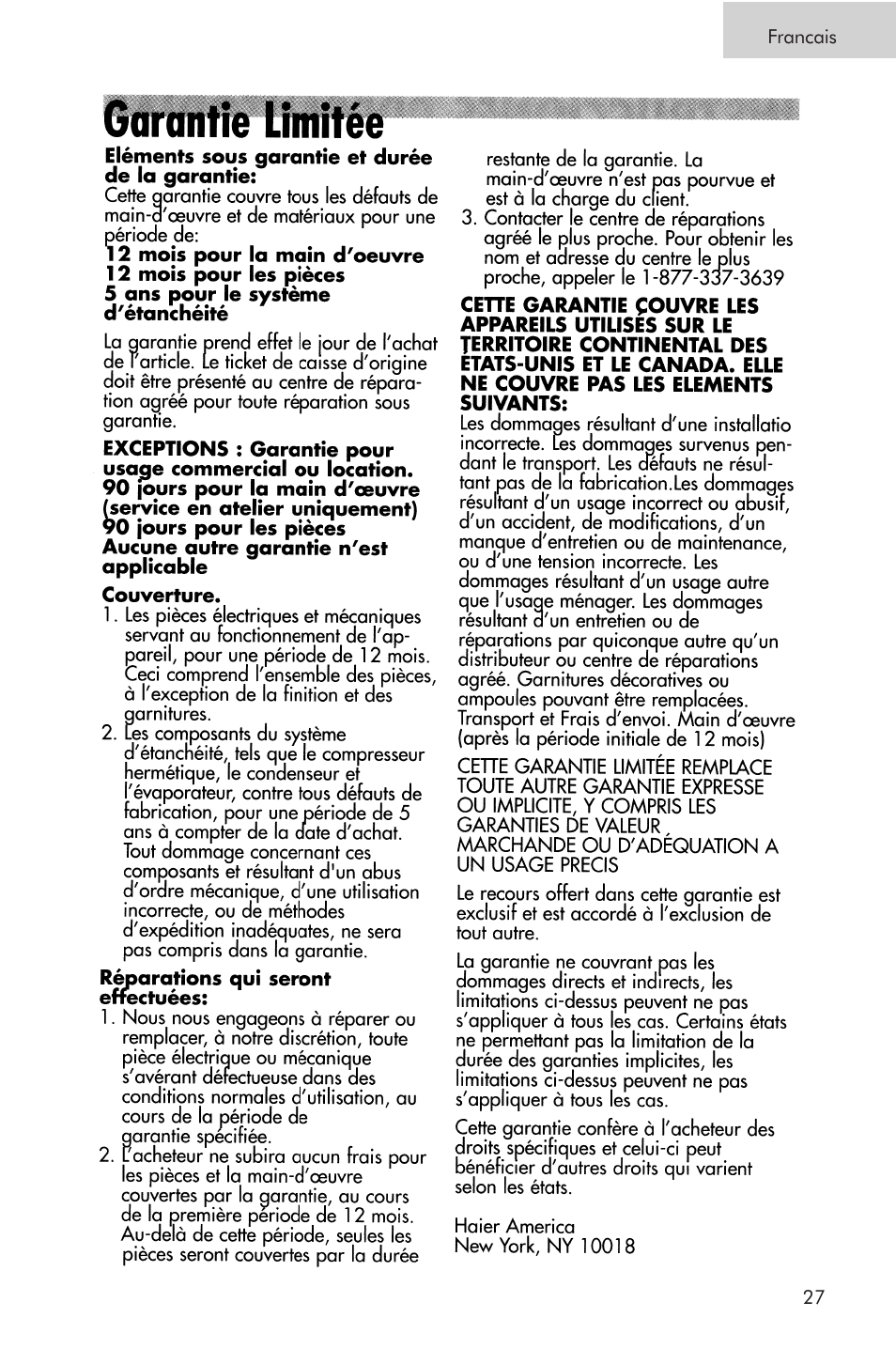 haier PRTS User Manual | Page 54 / 81