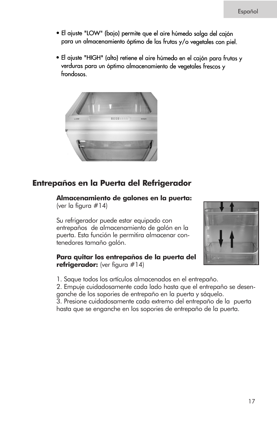 Entrepaños en la puerta del refrigerador | haier PRTS User Manual | Page 71 / 81