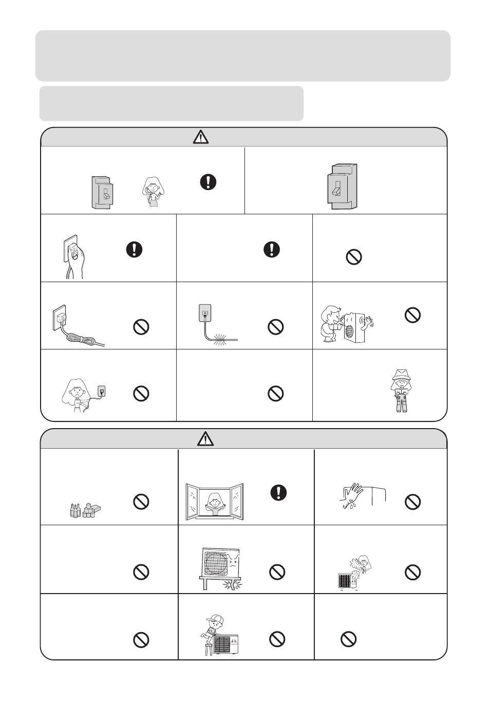 Cautions, Use of air conditioner, Caution | Warning | haier AF122XCEAA User Manual | Page 6 / 17