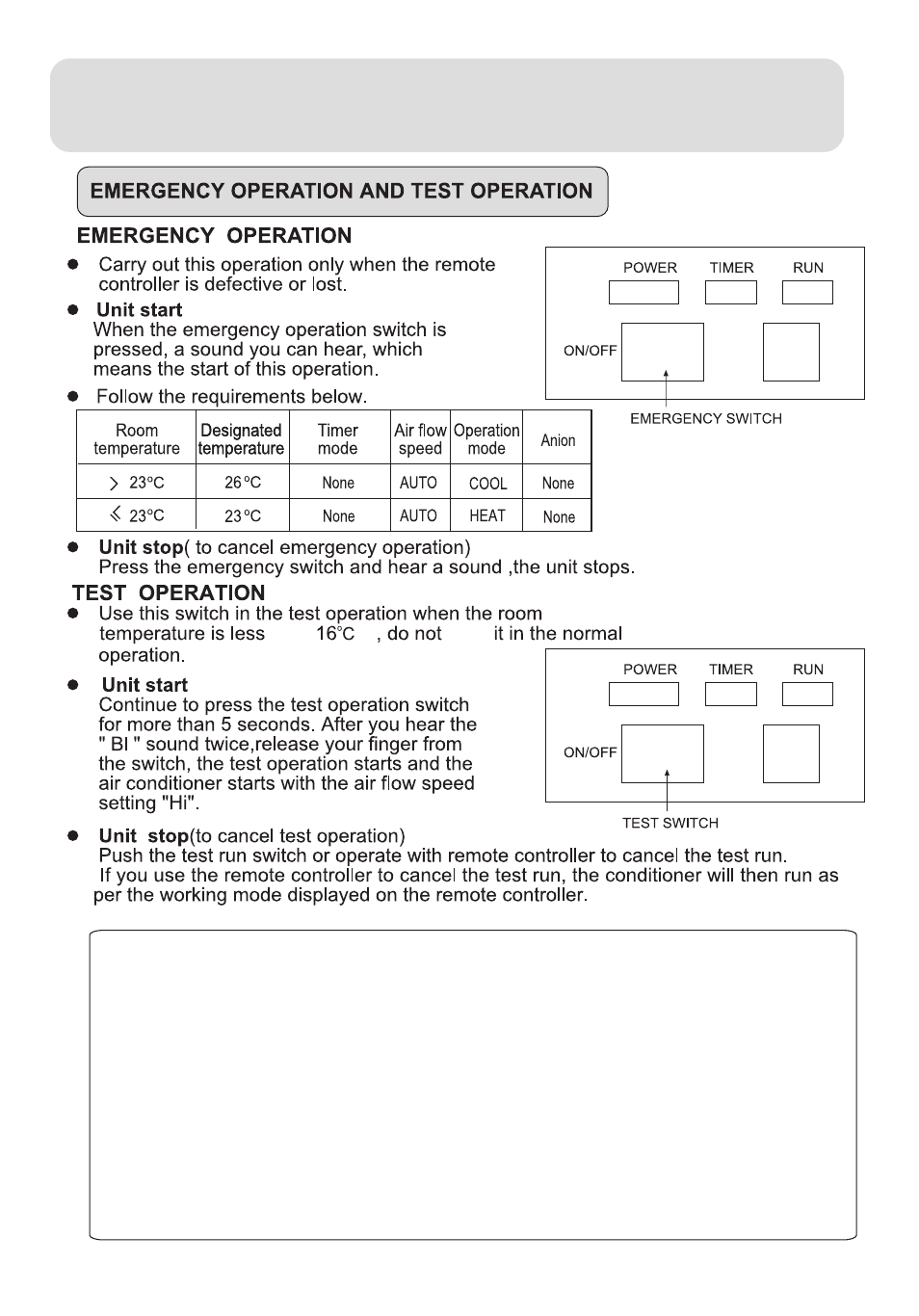 Operation hints | haier AF122XCEAA User Manual | Page 8 / 17