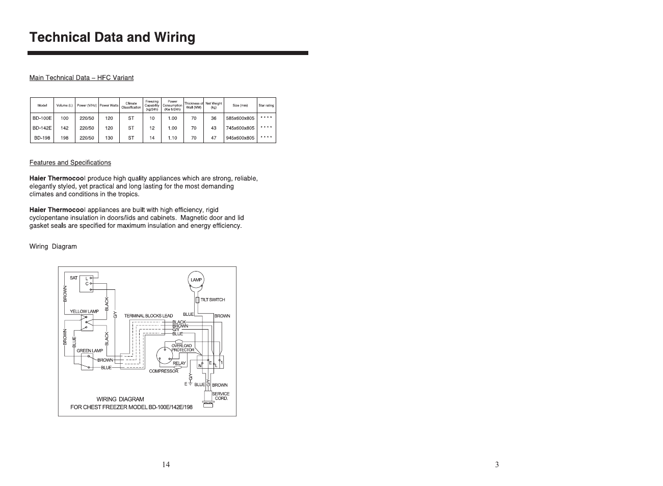 haier BD-142E User Manual | Page 5 / 10