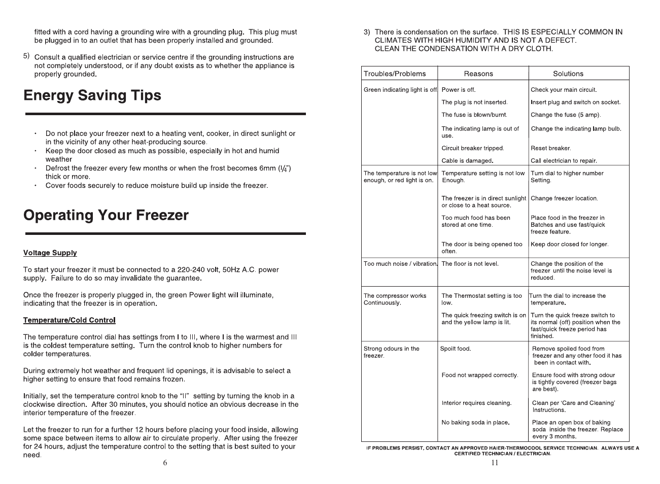 haier BD-142E User Manual | Page 8 / 10