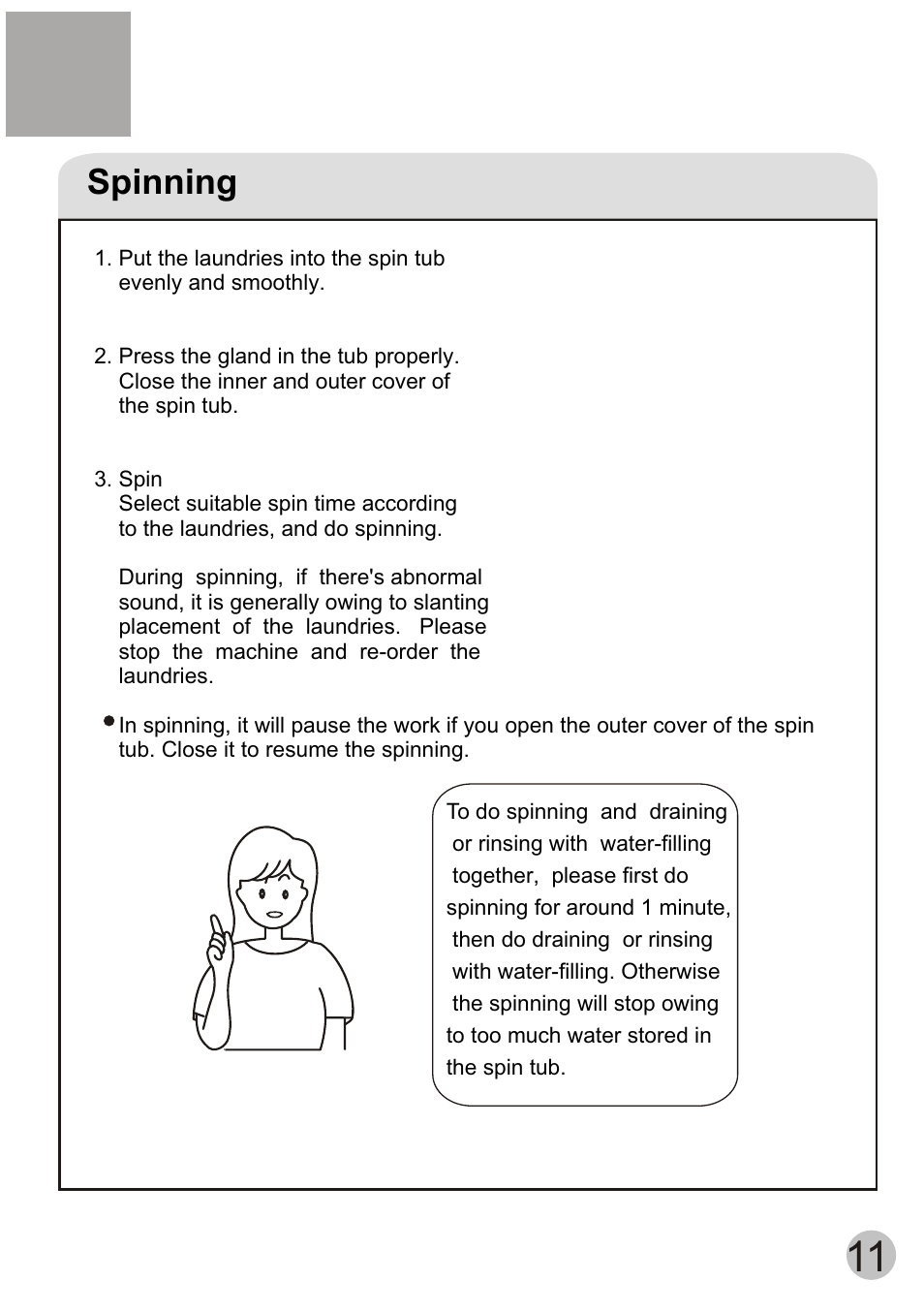 Spinning | haier HWM60-15P User Manual | Page 13 / 19