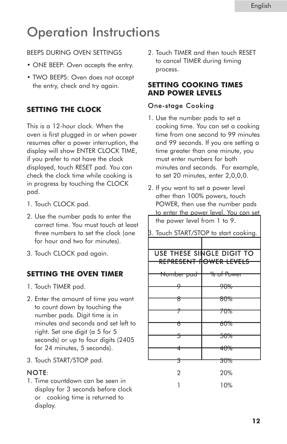 Operation instructions | haier MWG7047TW / B User Manual | Page 13 / 22