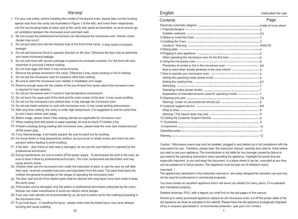 English | haier HR-1770MG User Manual | Page 3 / 8