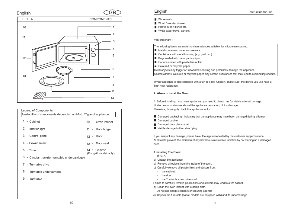 English | haier HR-1770MG User Manual | Page 5 / 8